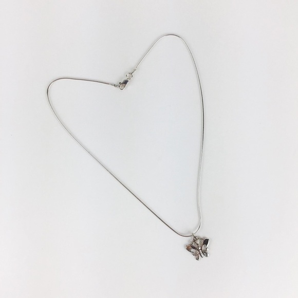 925 Sterling Silver Butterfly Necklace - Picture 3 of 8